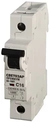 СВЕТОЗАР ВА-100П, 1P, 6А, C, 10кА, автоматический выключатель, Премиум (SV-49031-06-C)