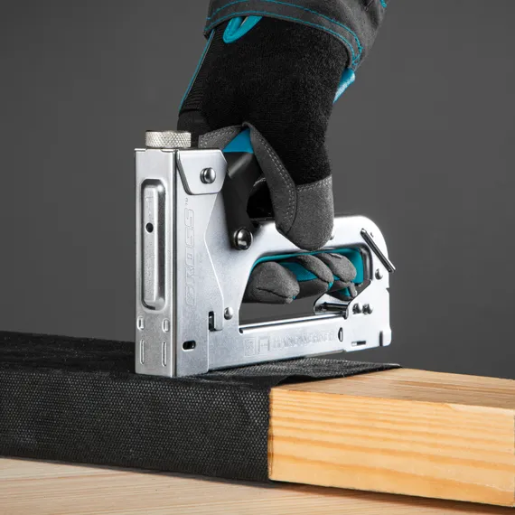 Степлер мебельный регулируемый (Handwerker) стальной корпус, тип скобы 53, 4-14 мм Gross