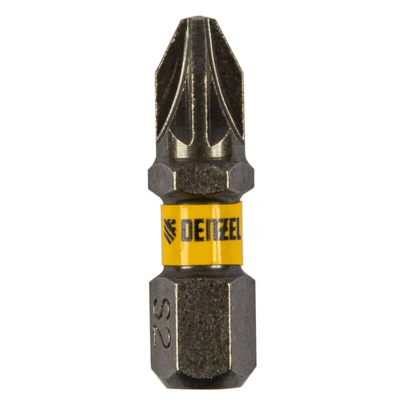Бита PZ2х25, сталь S2, шестигранный профиль, 10 шт. Е 6,3 Denzel