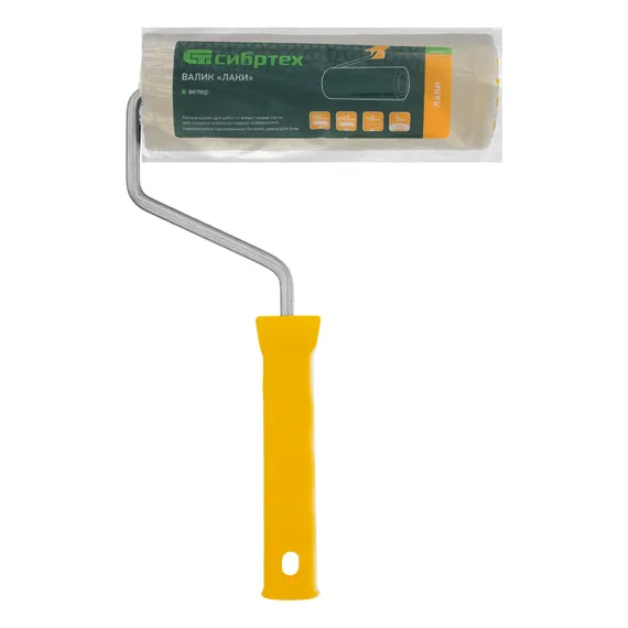 Валик "Лаки", 180 мм, ворс 5 мм, D 48 мм, D ручки 8 мм, Велюр Сибртех