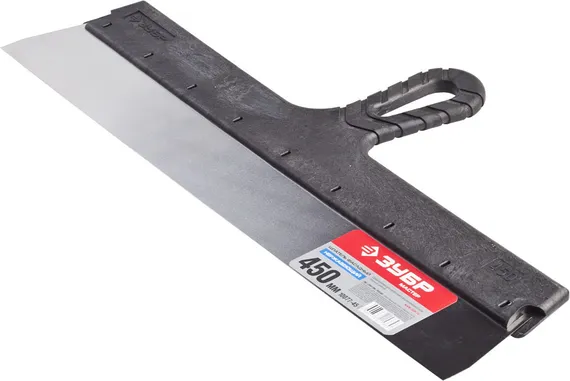 ЗУБР 450 мм, пластиковая ручка, нержавеющий фасадный шпатель (10077-45)