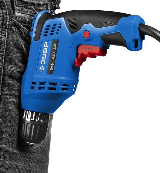 Безударная дрель, ЗУБР 420 Вт, 10 мм БЗП, Профессионал (ЗД-П421 ЭР)