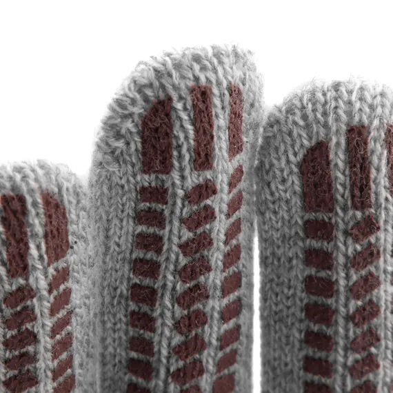 Перчатки трикотажные, акрил, ПВХ гель, "Протектор", серое мулине, оверлок Сибртех