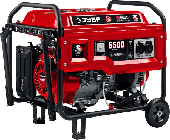 ЗУБР № 2 для генераторов мощностью свыше 4000 Вт, набор колес + рукоятка (НКР-2)