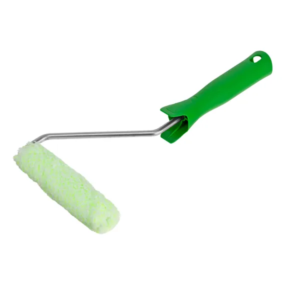 Мини-валик в сборе "Работы с древесиной", 110 мм, ворс 12 мм, D 16 мм, D ручки 6 мм, микроволокно Сибртех