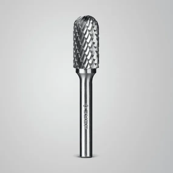 ЗУБР 12х25 мм, тип C (цилиндр со сферическим концом), хв-к 6 мм, твердосплавная борфреза, ПРОФЕССИОНАЛ (28802-12-25)