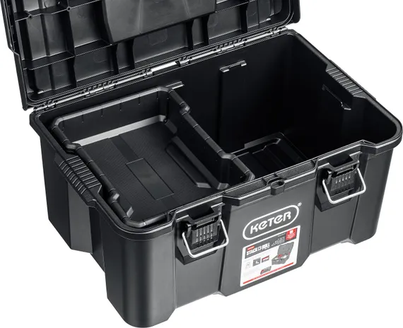 KETER STACKNROLL, 525 х 345 х 260 мм, (21″), пластиковый ящик с крышкой (38398)