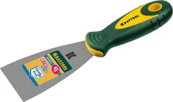 KRAFTOOL 65 мм, х-образное профилированное полотно, двухкомпонентная ручка, нержавеющий, шпатель (10035-065)