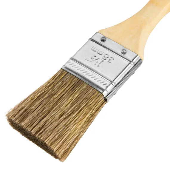 Кисть плоская "Евро" 1.5", смешанная щетина, деревянная ручка MTX