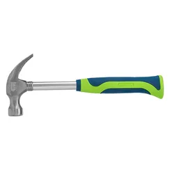 Молоток-гвоздодер, металлическая трубчатая обрезиненная рукоятка, вес 450 г, боек 27 мм Сибртех
