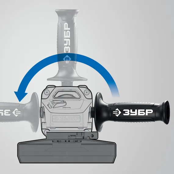 УШМ, болгарка с решулировкой оборотов, ЗУБР 1900 Вт, d125 мм, Профессионал (УШМ-П125-1900 ЭПСТ)