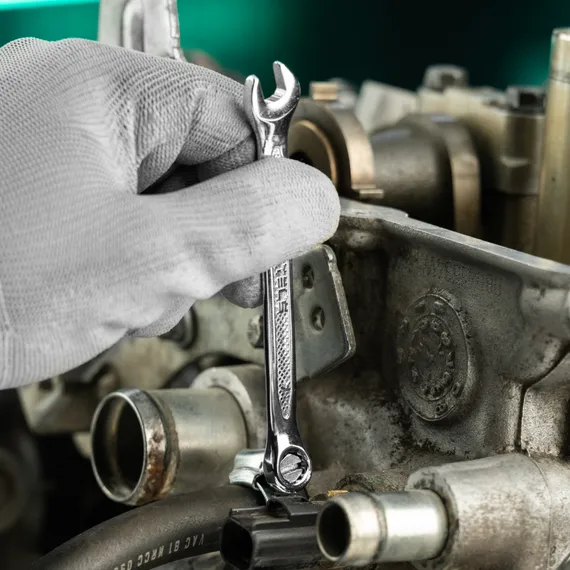 Ключ комбинированный, 7 мм, CrV, антислип Stels