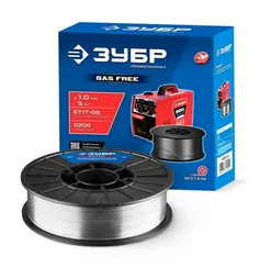 ЗУБР П-СП, d 1.0 мм, 5 кг, порошковая сварочная проволока (с флюсом), тип E71T-GS, Профессионал (40080-1.0-5)