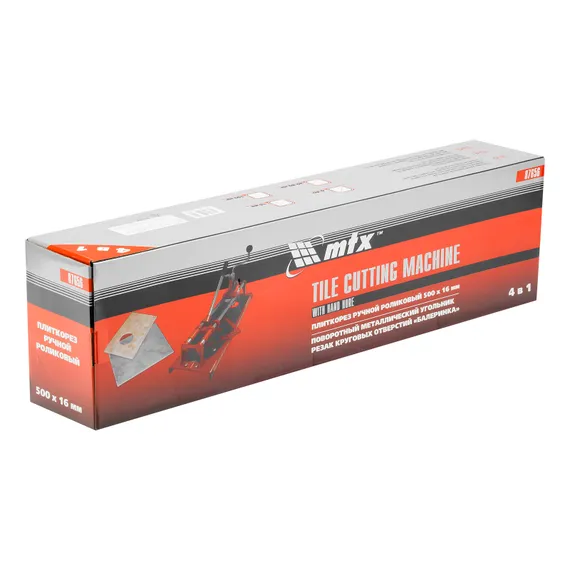 Плиткорез 500 х 16 мм, "Балеринка", поворотный металлический угольник MTX