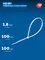 ЗУБР КС-Б1, 1.8 x 100 мм, нейлон РА66, 100 шт, белые, кабельные стяжки, Профессионал (309010-18-100)