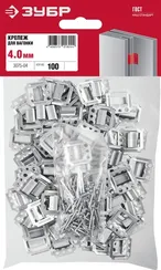 ЗУБР Кляймер, 4 мм, цинк, 100 шт, крепеж для вагонки (3075-04)