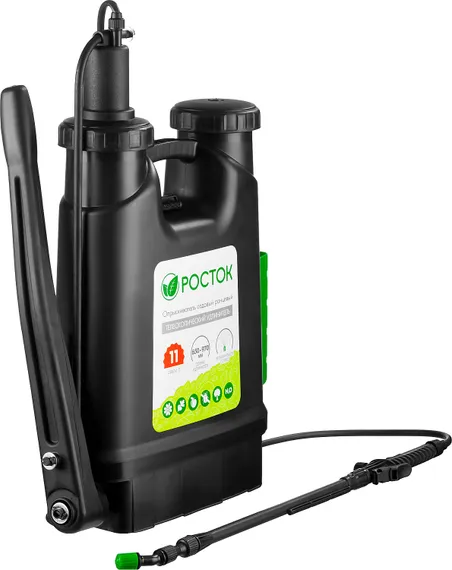 РОСТОК RK-11, 11 л, с телескопическим удлинителем, ранцевый опрыскиватель (425219)