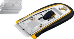 STAYER 40 мм, 5 доп. лезвий, скребок с выдвижным лезвием (08537)