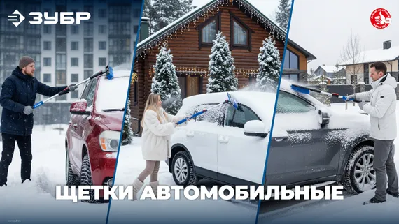 ЗУБР щетка от снега автомобильная со скребком, 625 мм, Профессионал (61064-061)