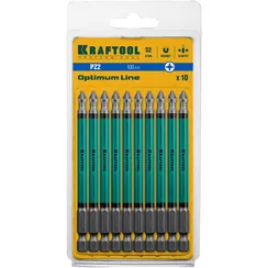 KRAFTOOL Optimum PZ2, 100 мм, 10 шт, биты (26124-2-100-10)