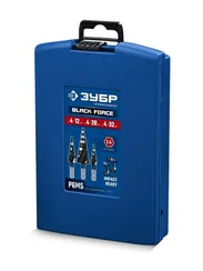 ЗУБР BLACK FORCE 3 шт., 4-32мм, винтовая проточка, набор ступенчатых сверл, ПРОФЕССИОНАЛ (29671-4-32-H3)