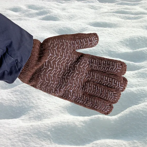 Перчатки трикотажные, двойные, верблюжья и овечья шерсть, ПВХ покрытие, Сибртех