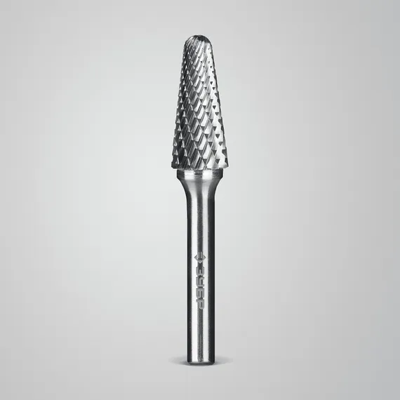 ЗУБР 12х28 мм, тип L (конус с закругленным углом 28°, радиус 3.0 мм), хв-к 6 мм, твердосплавная борфреза, ПРОФЕССИОНАЛ (28810-12-28)