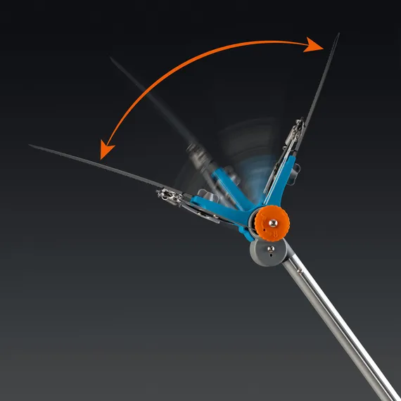 GRINDA GX-4000, длина 2-2,8 м, пила 350мм, рез до 30 мм, лезвия из нержавеющей стали, телескопический высоторез с пилой, PROLine (424530)