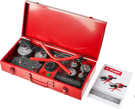 ЗУБР 800 Вт, паяльник для полипропиленовых труб, 6 насадок в комплекте (АСТ-800)