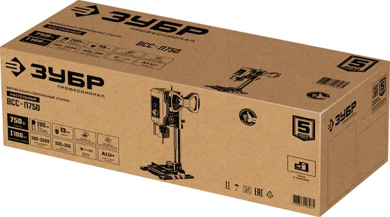 Вертикально-сверлильный станок ЗУБР 750 Вт 13 мм Профессионал (ВСС-П750)