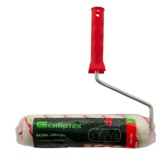 Валик "Эмали" , 250 мм, ворс 12 мм, D 48 мм, D ручки 8 мм, полиамид, полиакрил Сибртех