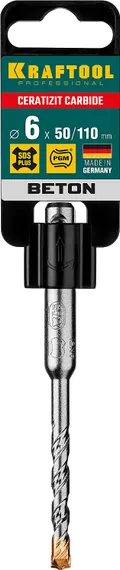KRAFTOOL Ceratizit Carbide, 6 х 110 мм, SDS-plus бур (29320-110-06)