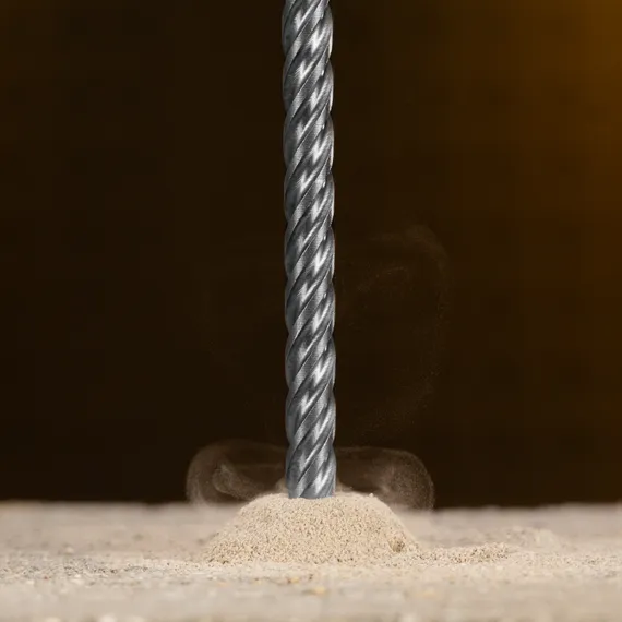 Бур по бетону, цельная крестовая пластина, 8x315 мм, SDS PLUS Denzel