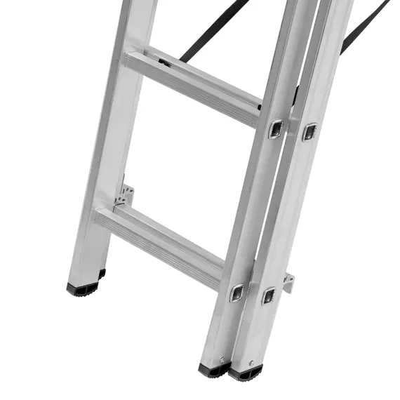 Лестница, 3 х 9 ступеней, алюминиевая, трехсекционная, Сибртех
