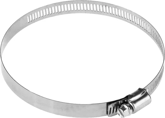 ЗУБР НХ-12П, 105 - 127 мм, просечная лента 12.7 мм, 50 шт, нержавеющий хомут, Профессионал (37815-105-127-50)