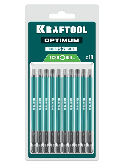 KRAFTOOL OPTIMUM TX 30, 100 мм, 10 шт, биты (26126-30-100-S10)