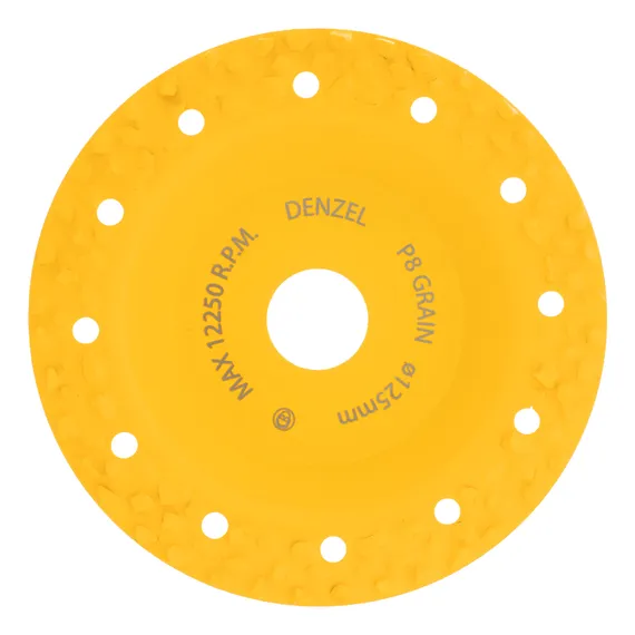 Чашка твёрдосплавная зачистная,125 мм, Плоская, крупное зерно #8// Denzel