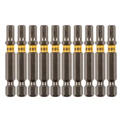 Бита HEX 5х50, сталь S2, шестигранный профиль, 10 шт. Е 6,3 Denzel