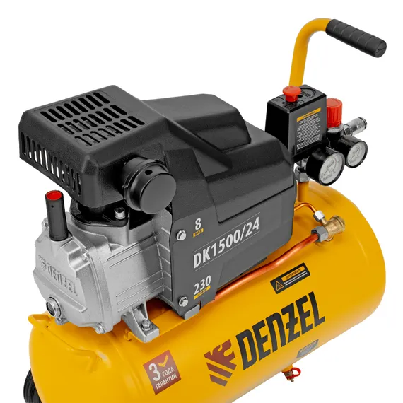 Компрессор воздушный DK1500/24, Х-PRO 1.5 кВт, 230 л/мин, 24 л Denzel