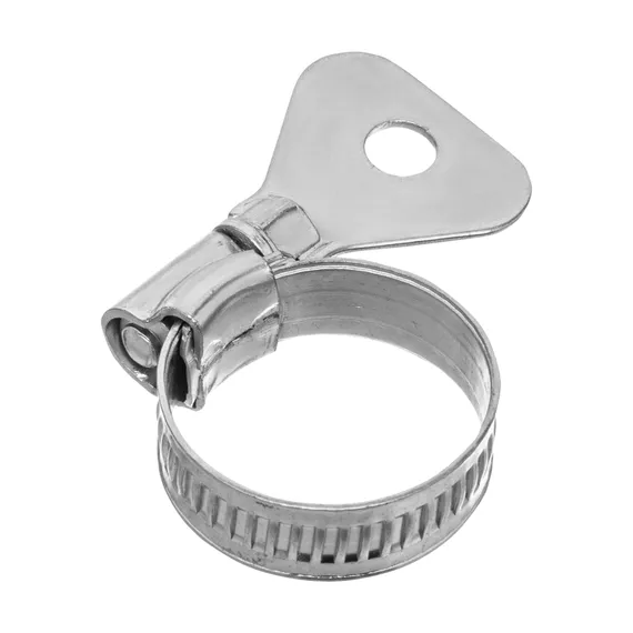 Хомуты металлические, червячные 16-25 мм, ширина 10 мм, W1, с металлическим ключом, 2 шт Сибртех