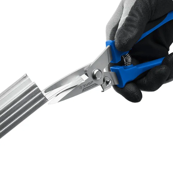 ЗУБР МУЛЬТИРЕЗ, 200 мм, универсальные технические ножницы, Профессионал (23215)