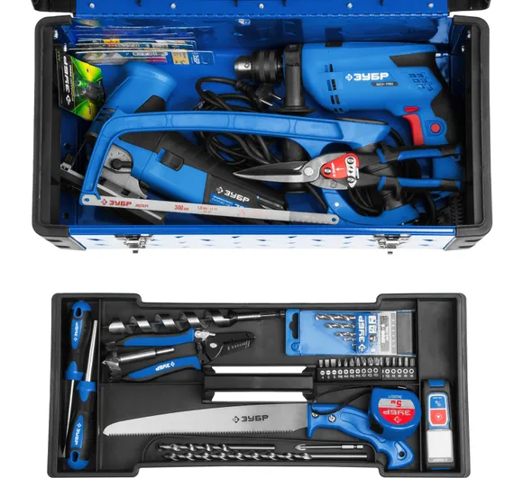 ЗУБР СПЕЦ-21, 530 x 270 x 240 мм, (21″), металлический ящик для инструментов, Профессионал (38155-21)