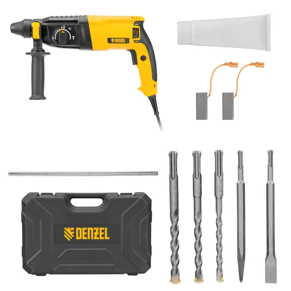 Перфоратор электрический RHB-800-26, SDS-plus, 800 Вт, 3 Дж, 4 реж. Denzel