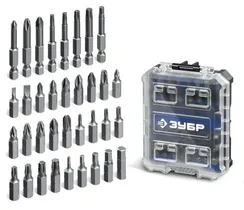 ЗУБР Профи 35 предм., система стыковки Z-БОКС, набор бит, Профессионал (26394-H35)