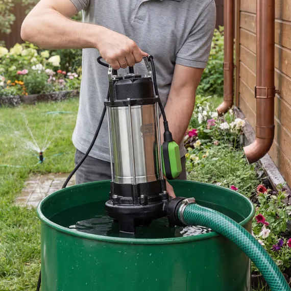 Фекальный насос СФН1500-Н, 1500 Вт, напор 19 м, 25000 л/ч, нож Сибртех