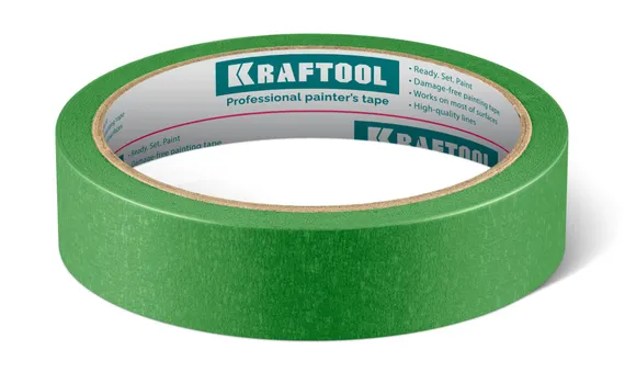 KRAFTOOL #300 Strong 25 мм х 30 м, для грубых и шероховатых поверхностей, малярная лента (12103-25)