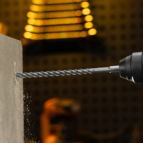 Бур по бетону, цельная крестовая пластина, 8x265 мм, SDS PLUS Denzel