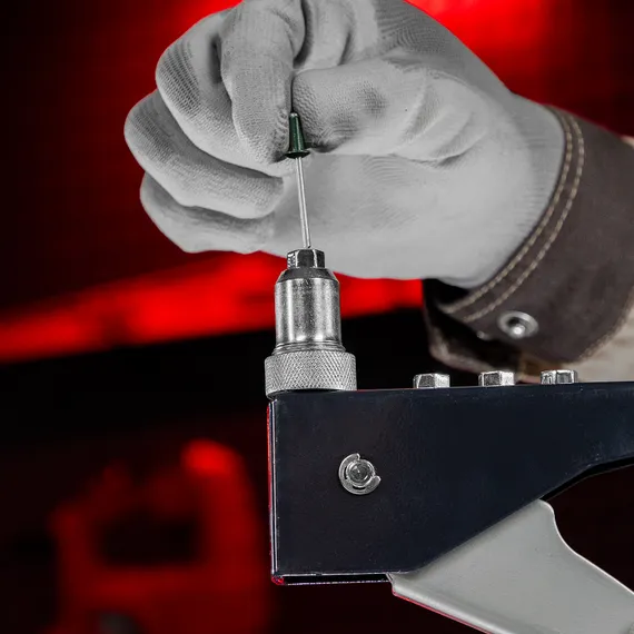 Заклепочник, 250 мм, переставной 0-90 градусов, заклепки 2.4-3.2-4.0-4.8 мм Матрикс