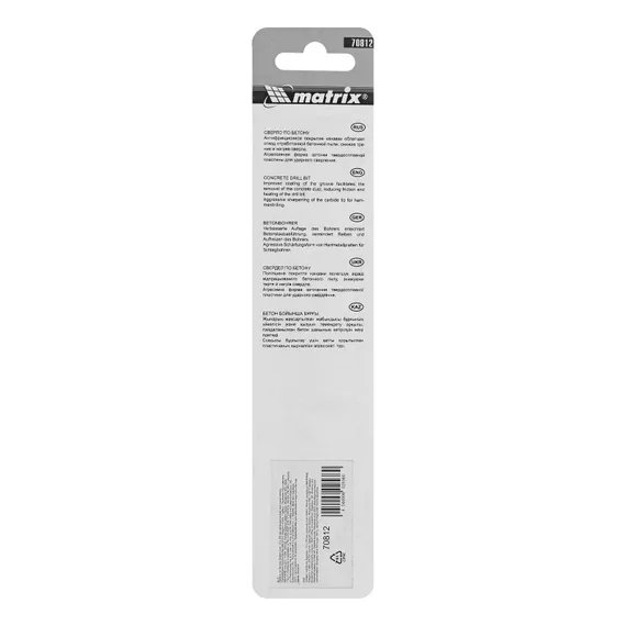 Сверло по бетону Golden Line, 12 х 150 мм цилиндрический хвостовик Matrix