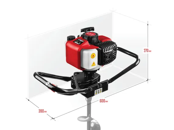 Мотобур (бензобур) ЗУБР d 60 - 150 мм 43 см3, 1 оператор (МБ1-150)